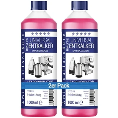 Imagen de Descalcificador universal de 1000 ml para cafeteras automáticas y máquinas café, 8 operaciones descalcificación 125 cada una, 2 botellas