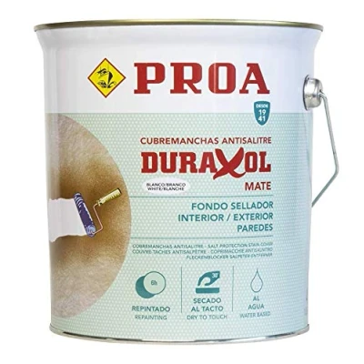 Imagen de CUBREMANCHAS ANTISALITRE AL AGUA. Blanco. 4 L.