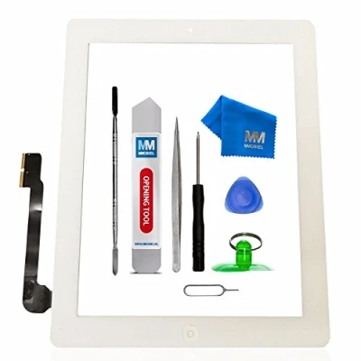Imagen de MMOBIEL Digitalizador Compatible con iPad 3 9.7 Plg. 2012 (Blanco) Ensamble Pantalla táctil Frontal pulg. Incl. Kit de htas.