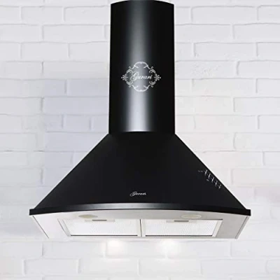 Imagen de Gurari 046 Campana extractora de pared 60 cm 1000 m3/hCampana Lujo fabricante 3 velocidades m3/h LED negra Metal negro Recirculación posible