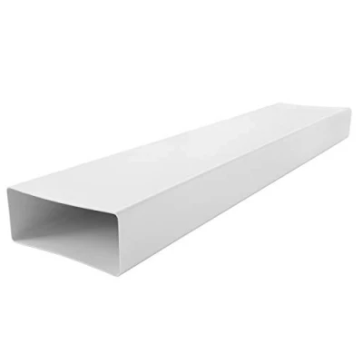 Imagen de La Ventilazione CT1229B Tubo para ventilación canalizada rectangular de PVC, 220 x 90 mm. Color blanco.