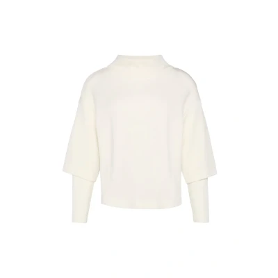 Imagen de s.Oliver Black Label Loose AUS MIT ÜBERSCHNITTENEN Schultern Sudadera, Mujer, Talla: 36, Ecru