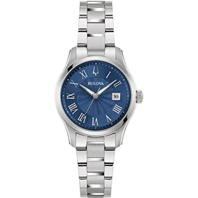 Imagen de Bulova Reloj Analógico para Mujeres de Cuarzo con Correa en Acero Inoxidable 96M163