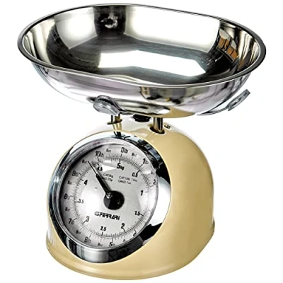 Imagen de G3 Ferrari G20003 Aska Báscula mecánica de cocina, crema, 23 x 17 5,5 cm, acero