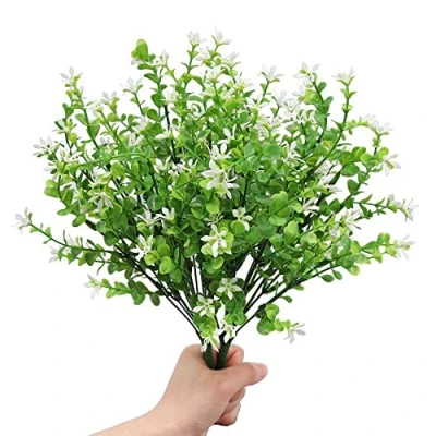 Imagen de GKONGU Flores Artificiales,4 Piezas de Plantas Artificiales Gypsophila,Ramo Decoracion para el Hogar la Boda Decoración Bricolaje