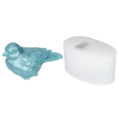 Imagen de Ideen mit Herz Molde de silicona Pájaro Figura yeso y hormigón Moldes moldeo 8,1 cm x 4,4 4,9