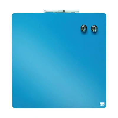 Imagen de Nobo Pizarra Magnética Pequeña de Color, Sin Marco, Borrado En Seco, Fácil Limpiar, Aptas Para Uso Pared, Casa y Oficina, 360 x mm, Azul, 1903873