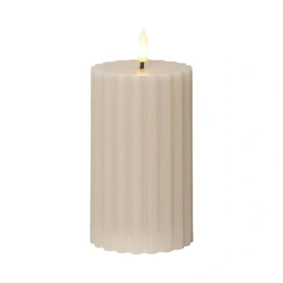 Imagen de STAR TRADING Vela LED Flame Stripe beige 15cm cera auténtica a pilas