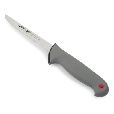 Imagen de Arcos Cuchillo deshuesador con Hoja Acero Inoxidable Nitrum 130 mm. Profesional para Cortar Huesos Carne. Mango ergonómico Polipropileno. Serie Color Prof. Negro.
