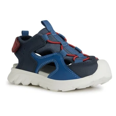 Imagen de Geox Airadyum Sandalias de senderismo para niños, Talla: 34, Navy red Zapatos