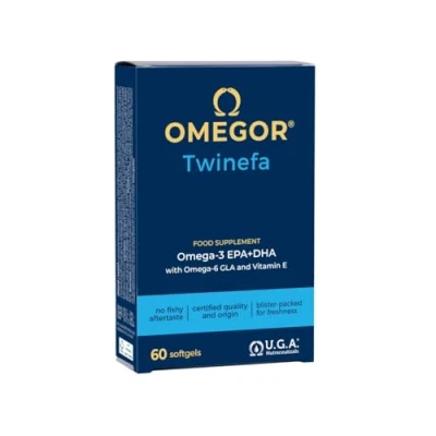 Imagen de Omegor TwinEFA Suplemento de Omega 3/6 con Aceite Pescado y Borraja, 1575 mg Dosis EPA/DHA, Forma TG, 30 Cápsulas
