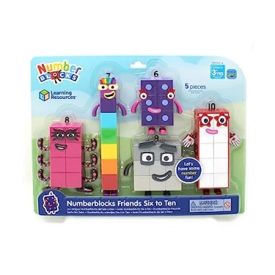 Imagen de Learning Resources Los Amigos Numberblocks Seis a Diez, muñecos, muñecos coleccionables Oficiales para niños de 3 años en adelante.