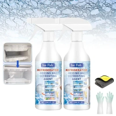 Imagen de Spray Descongelador Para FrigoríFico Y Congelador, Descongelar FrigoríFicos De 120 Ml, Congeladores AutomóViles, RáPida Eficaz (2pcs)