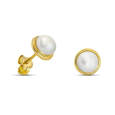 Imagen de Miore Pendientes de Oro Amarillo 9K con Perlas para Mujer