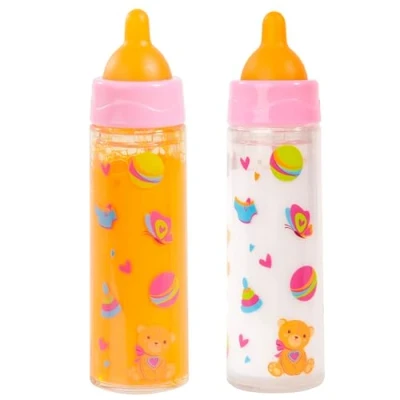 Imagen de Bayer Design 79201AE Dos biberones mágicos, Accesorios para muñecas, Color Blanco Naranja