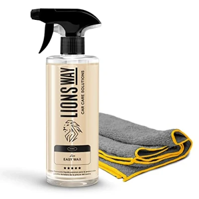 Imagen de Cera De Carnauba Para Coche 100% Pura. Tratamiento Ceramico E Hidrofóbico (Coche Y Moto). Sin Silicona. Alto Brillo Con Bayeta Premium. Sellador Pintura Exterior Maxima Duracion. (500ML)