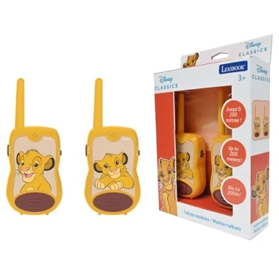 Imagen de Lexibook, El Rey León, Walkie talkies 200m, Juego de comunicación para niños, 2 Canales comunicación, Clip cinturón, a Pilas, Amarillo, TW12AN