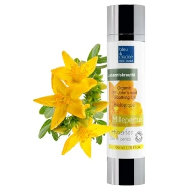 Imagen de Hiperico, Aceite Masaje Relajante, Hierba San Juan, Concentrado Forte, 100% Puro, Corporal, Cicatrices, Estrias, Embarazo, Cabello 50 ml
