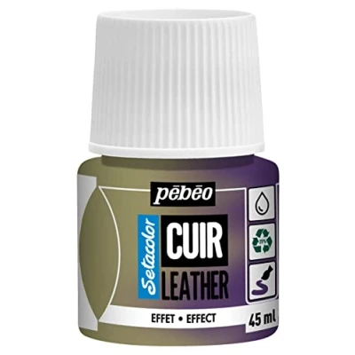 Imagen de Pebeo Setacolor cuero Pintura acrílica para y polipiel Personalización de bolso, zapato, zapatilla Resistente a los arañazos, pliegues al frote Efecto duocromo Amarillo/Violeta 45 ml