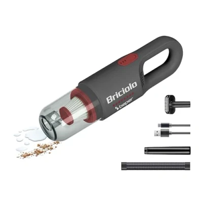Imagen de BEPER P202ASP401 Aspirador Recargable, 55 W, Inalámbrica, Compacta y Ligera, Extractor de Líquidos Sólidos Plástico con Filtro Hepa para la Máquina o el Hogar, 400ml Capacidad, Rojo/Gris
