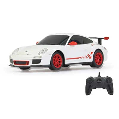 Imagen de Jamara 404096 Porsche GT3 RS Coche radio control (escala 1:24, 27 MHz), color blanco [importado de Alemania] , color/modelo surtido
