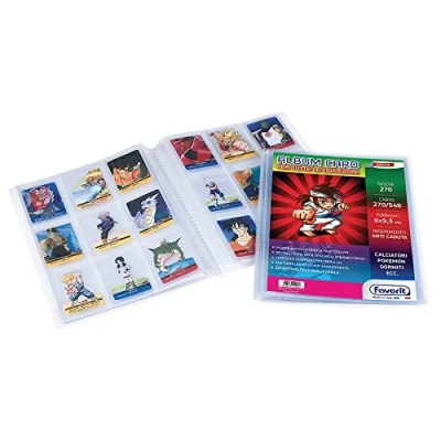 Imagen de Favorit Álbum de fotos con 30 sobres 6,5 x 9,5 cm, 9 bolsillos para sobres, 270 fundas, capacidad 540 tarjetas, inserción lateral, bolsillo liso en la parte frontal cubierta personalizable