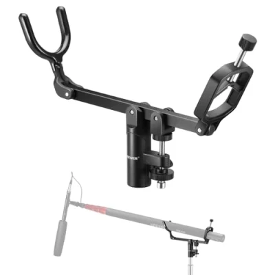 Imagen de NEEWER Soporte de Poste Micrófono con Perno 5/8&quot; para Luz Brazo Arm C, Adaptador Escopeta Video DSLR Antideslizante, 15/+30 Inclinación, Máx 8kg, CM NA 2
