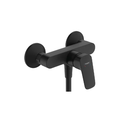 Imagen de hansgrohe Logis, grifo de ducha visto para 1 función, monomando ducha, mezclador negro mate