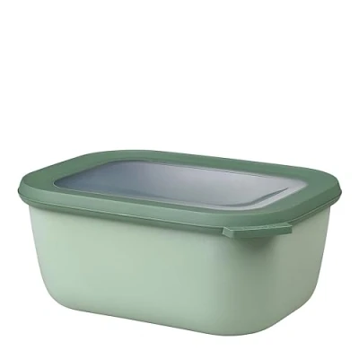 Imagen de Mepal Multi Bowl Cirqula Rectangular Recipientes para Alimentos con Tapa Adecuado como Fiambrera Hermética Frigorífico, Microondas y Congelador Tapers Comida 1500 ml Nordic Sage