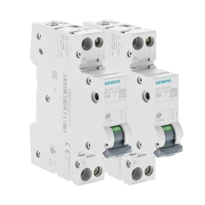 Imagen de Juego de 2 interruptores eléctricos fase + neutro 16A