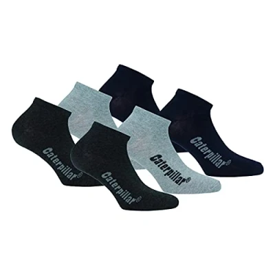 Imagen de Caterpillar 6 pares de calcetines Sneaker para hombre en algodón suave (Multicolor, 43 46)