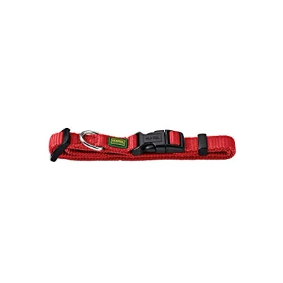 Imagen de HUNTER Vario Basic Collar para Perro, Resistente, Flexible, Cierre de presión, tamaño M / 2,0, Color Rojo