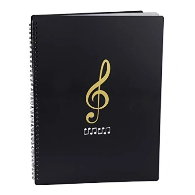 Imagen de Tamaño A4 Documento de Nota Musical 20 Bolsillos Carpeta Poseedor Caso partituras File Clef Canción papel almacenamiento, Bolsa porta documentos