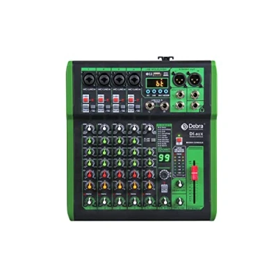 Imagen de D Debra DI 6UX Mezclador de Audio con 99 Efectos Digitales DSP Entrada USB MP3 48V Alimentación Phantom Profesional Preamplificadores Micrófono para DJ Consola Estudio Grabación