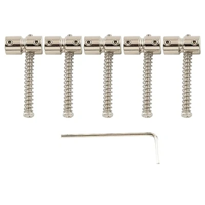 Imagen de Musiclily Pro 18mm Silletas Bajo de Acero para Precision/Jazz Bass 5 Cuerdas, Nickel(Set 5)