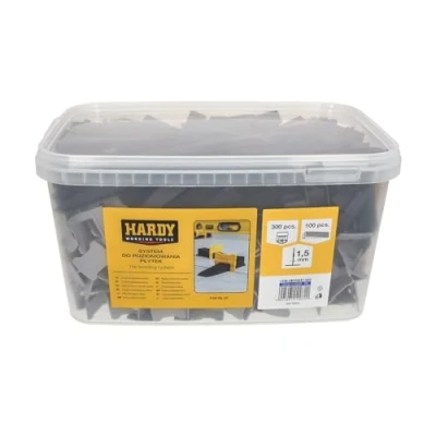 Imagen de HARDY Clips 1,5 mm 300 uds + cuñas 100 cubo