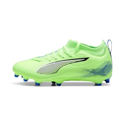 Imagen de Puma Ultra 5 Match FG/AG JR Unisex Botas de fútbol con tacos para niños, Talla: 36, Fizzy apple/white/bluemazing Zapatos