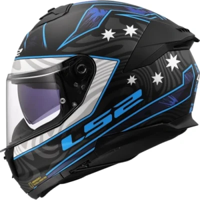 Imagen de LS2, Casco Moto Integral STREAM II GALDAM Matt Black Blue, XXL