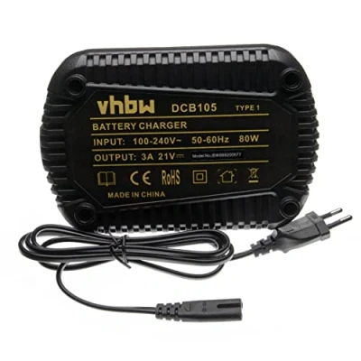 Imagen de vhbw Cargador Compatible con Dewalt DCB181 XJ, DCB182, DCB182 XE, DCB183, DCB185, DCB184 DCB184, XR Herramientas Li Ion batería