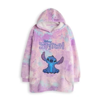Imagen de Disney Lilo &amp; Stitch Sudadera con capucha para niñas Jersey de forro polar sherpa multicolor niños Ropa estar por casa personajes puntadas forradas