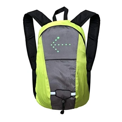 Imagen de Mochila Reflectante, para 15 L, LED Intermitente, 500 mAh, Chaleco Ciclismo USB Recargable, Bolsa Seguridad con señal Luminosa Ciclismo, Courir