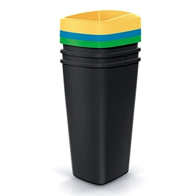 Imagen de Juego de 3 cubos reciclaje 25L cada uno KEDEN.