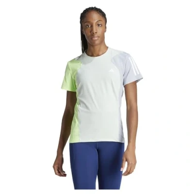 Imagen de adidas Mujer Own The Run Colorblock tee, Linen Green/Green Spark/halo Silver, M