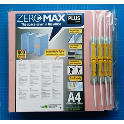 Imagen de PLUS Japan, Zero Max Archivador de espacio (10 unidades, 1 x 10 unidades), color rosa