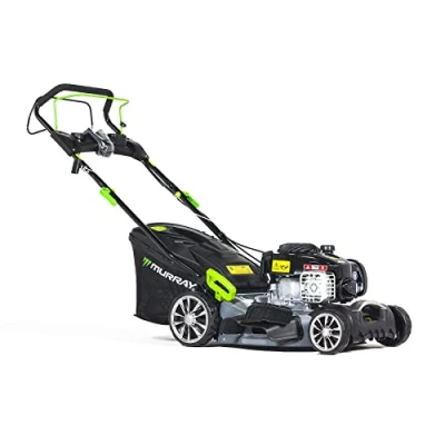 Imagen de Murray Cortacésped automático 4 en 1, A gasolina, Con motor 500E Briggs and Stratton, Fácil de encender, Color Verde, 46 cm