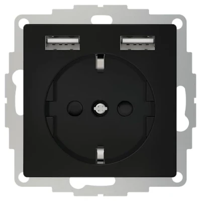 Imagen de 2USB inChargePRO USB AA Toma de Corriente 12W 2.4A Negro