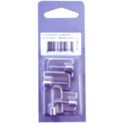 Imagen de Ganchos Adhesivos Color Gris Aluminio para Barras de Cortina Extensibles