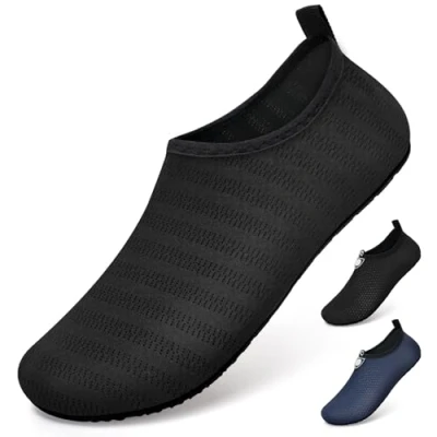 Imagen de WateLves Secado Rápido Zapatos de Agua Hombre Mujer Escarpines Deportes Acuáticos Playa Calzado Surf Baño Gr.36 51(x.TW.Negro 46/47)