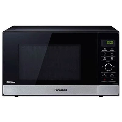 Imagen de Panasonic NN GD38HSSUG Microondas y Grill Inverter con Plato Giratorio, 23 L, Acero Inoxidable, 1000 W, 17 Programas Auto, Parrilla, Negro