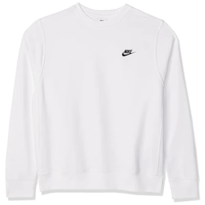 Imagen de NIKE BV2666 100 M NSW Club CRW FT Sweatshirt Hombre White/Black Tamaño L